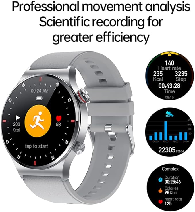 LIGE ECG PPG NFC Amoled Calling Smartwatch Silver BW0382 - Image 3