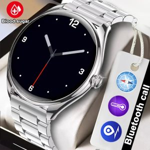 Ultra Thin AOD Super AMOLED Display Blood Sugar Luxurious Smartwatch MT55 Super Slim