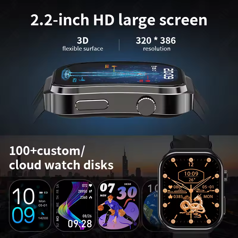 LIGE 3D Curved New AI Healthy Diagnose Smart Watch Blood Lipid Uric Acid Bluetooth Call Blood Pressure Health Smartwatch Men Women - Image 10