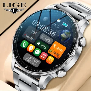 New Design LIGE Multifunctional AI Voice Assistant Bluetooth Calling Waterproof Smartwatch