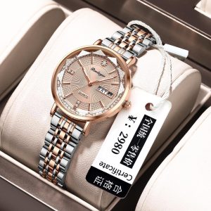 POEDAGAR Luxury Brand Dimond Cut Elegant Ladies Waterproof Wristwatch
