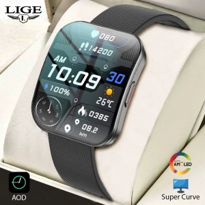 Ultra-thin Curved Super Amoled Multifunctional Health Monitoring Waterproof Smartwatch